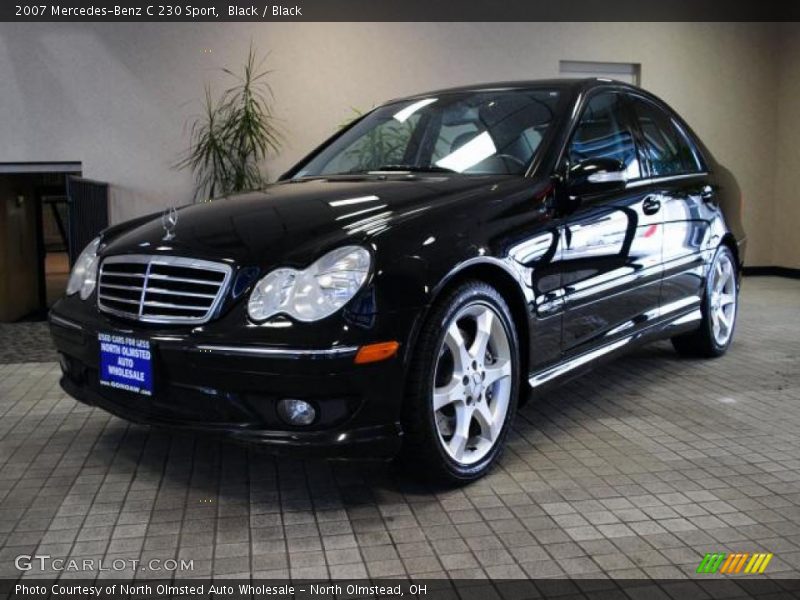 Black / Black 2007 Mercedes-Benz C 230 Sport