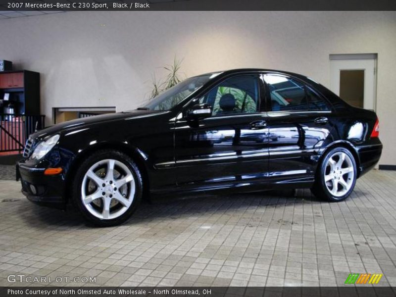 Black / Black 2007 Mercedes-Benz C 230 Sport