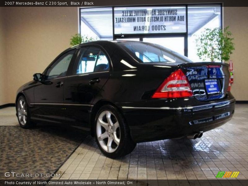 Black / Black 2007 Mercedes-Benz C 230 Sport
