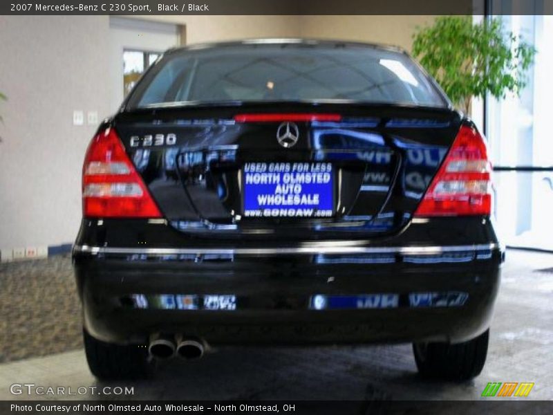 Black / Black 2007 Mercedes-Benz C 230 Sport