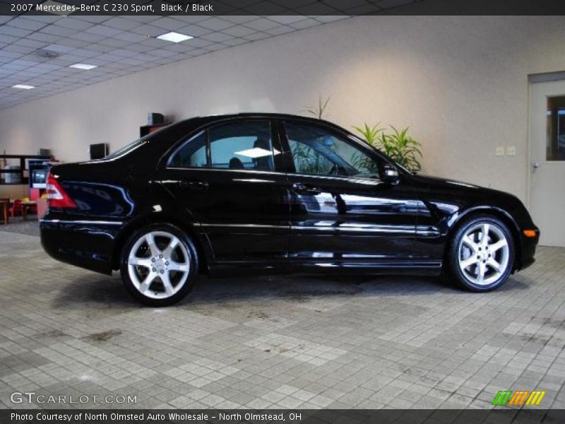 Black / Black 2007 Mercedes-Benz C 230 Sport