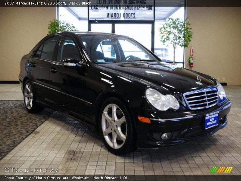 Black / Black 2007 Mercedes-Benz C 230 Sport