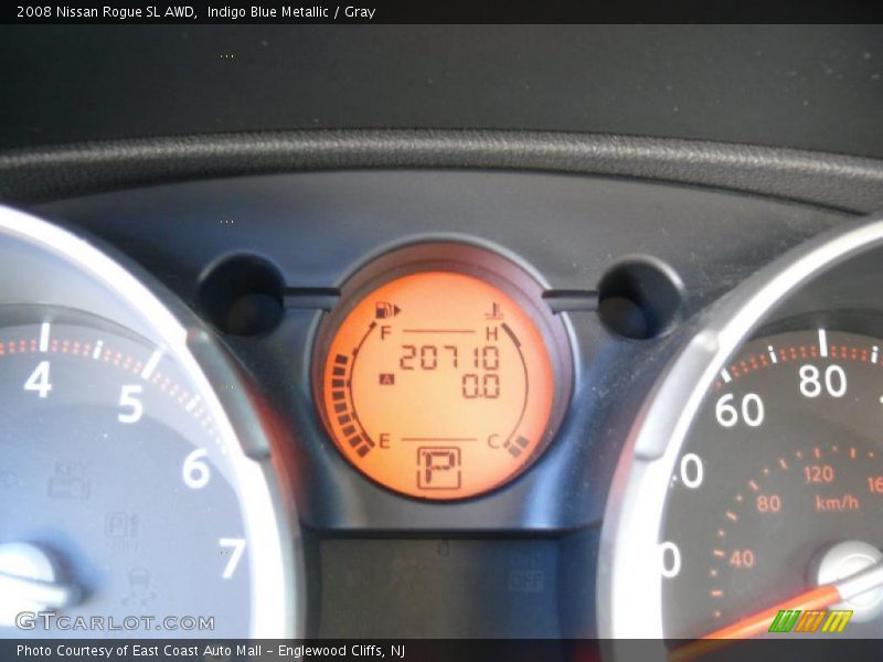 Indigo Blue Metallic / Gray 2008 Nissan Rogue SL AWD