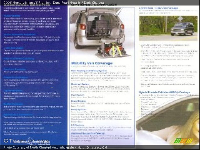 Dune Pearl Metallic / Dark Charcoal 2006 Mercury Milan V6 Premier