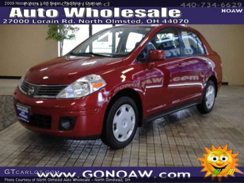 Red Brick / Charcoal 2009 Nissan Versa 1.8 S Sedan