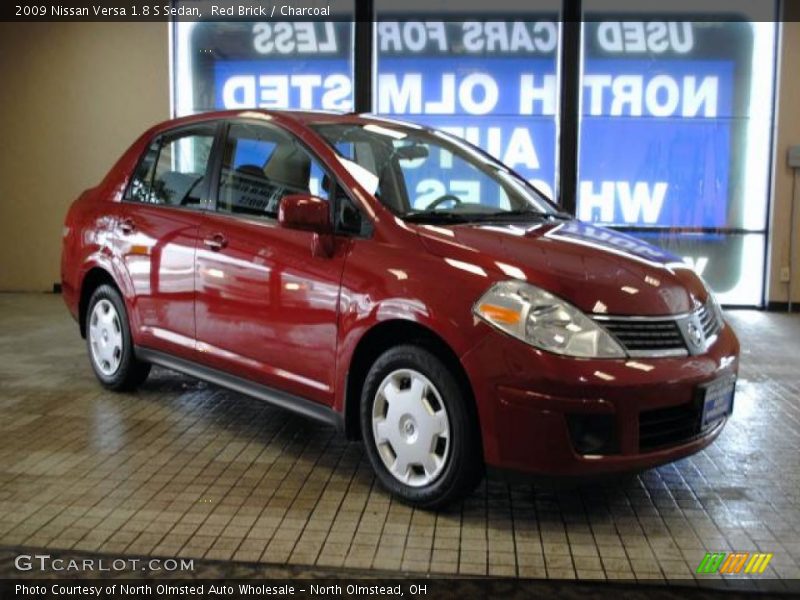 Red Brick / Charcoal 2009 Nissan Versa 1.8 S Sedan