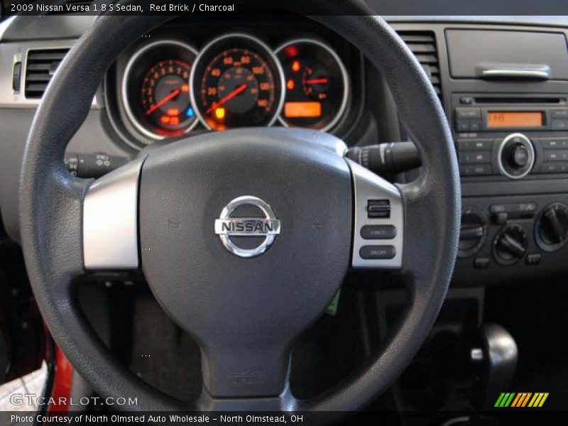 Red Brick / Charcoal 2009 Nissan Versa 1.8 S Sedan