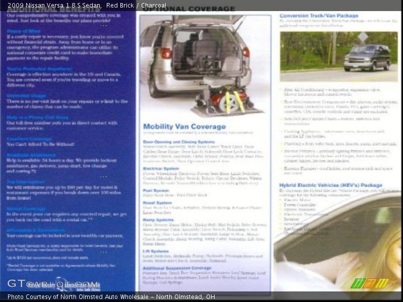 Red Brick / Charcoal 2009 Nissan Versa 1.8 S Sedan