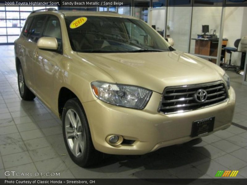 Sandy Beach Metallic / Sand Beige 2008 Toyota Highlander Sport