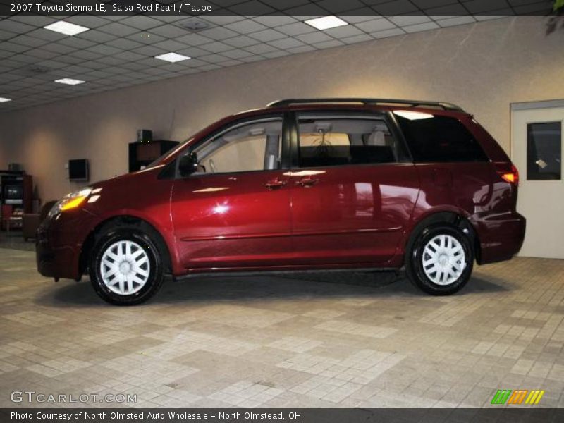 Salsa Red Pearl / Taupe 2007 Toyota Sienna LE