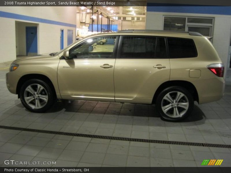 Sandy Beach Metallic / Sand Beige 2008 Toyota Highlander Sport