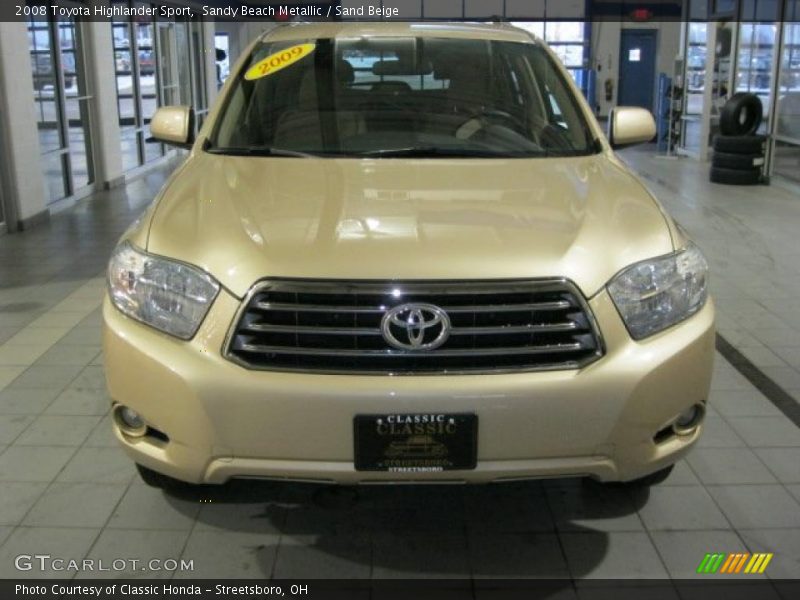 Sandy Beach Metallic / Sand Beige 2008 Toyota Highlander Sport