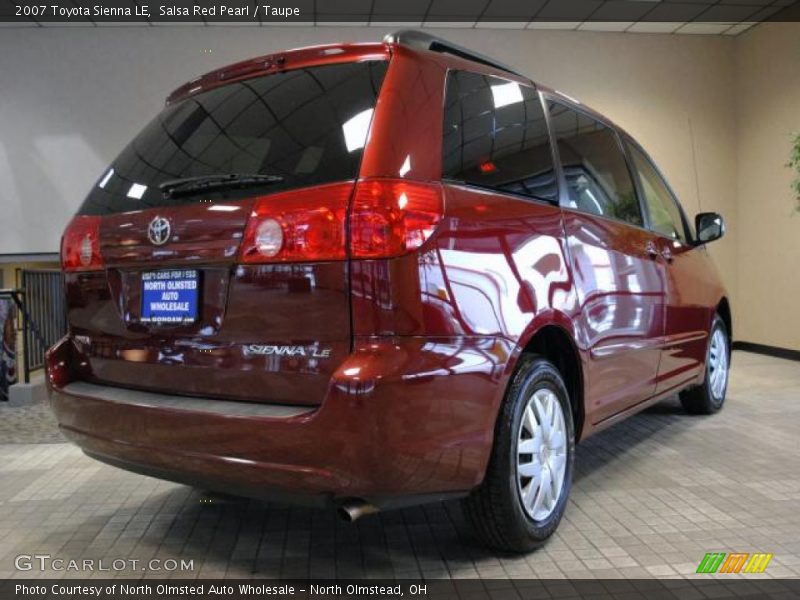 Salsa Red Pearl / Taupe 2007 Toyota Sienna LE