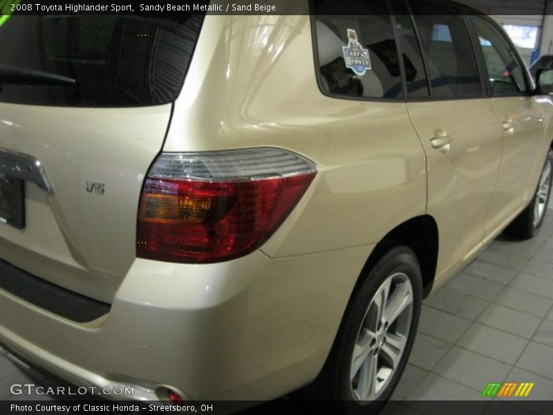 Sandy Beach Metallic / Sand Beige 2008 Toyota Highlander Sport