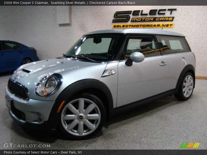 Sparkling Silver Metallic / Checkered Carbon Black/Black 2009 Mini Cooper S Clubman