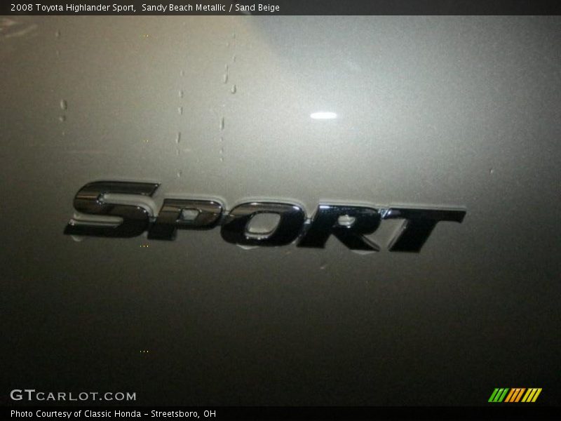 Sandy Beach Metallic / Sand Beige 2008 Toyota Highlander Sport