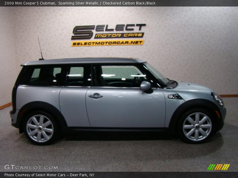 Sparkling Silver Metallic / Checkered Carbon Black/Black 2009 Mini Cooper S Clubman