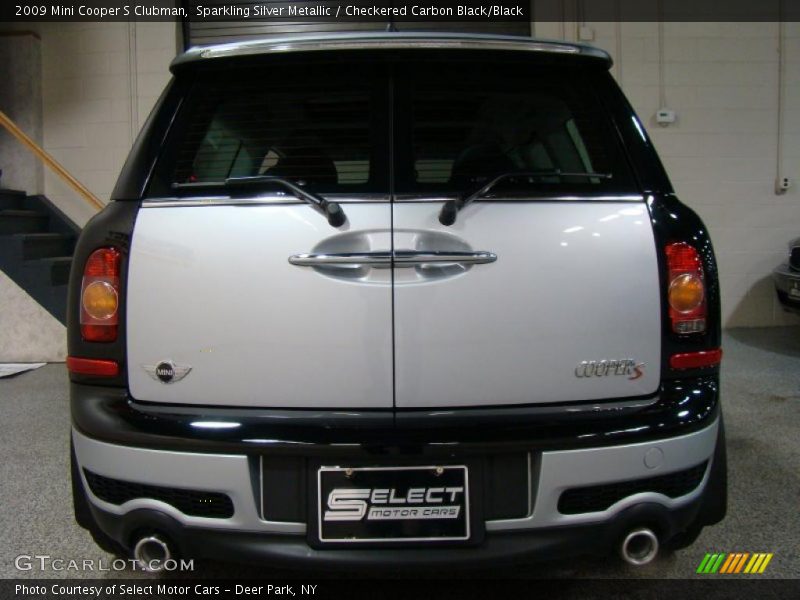 Sparkling Silver Metallic / Checkered Carbon Black/Black 2009 Mini Cooper S Clubman