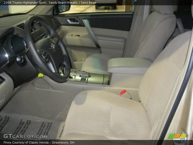 Sandy Beach Metallic / Sand Beige 2008 Toyota Highlander Sport