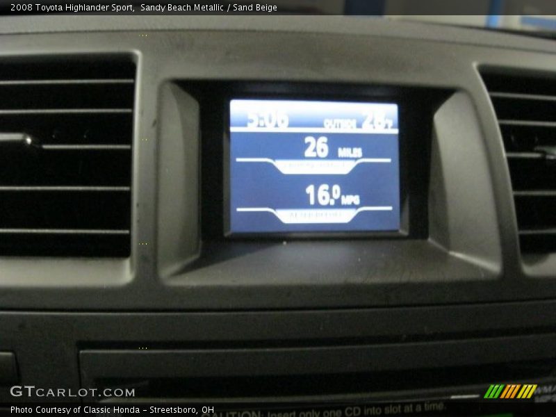 Sandy Beach Metallic / Sand Beige 2008 Toyota Highlander Sport