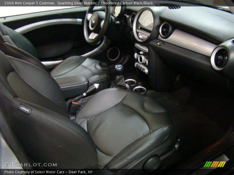 Sparkling Silver Metallic / Checkered Carbon Black/Black 2009 Mini Cooper S Clubman