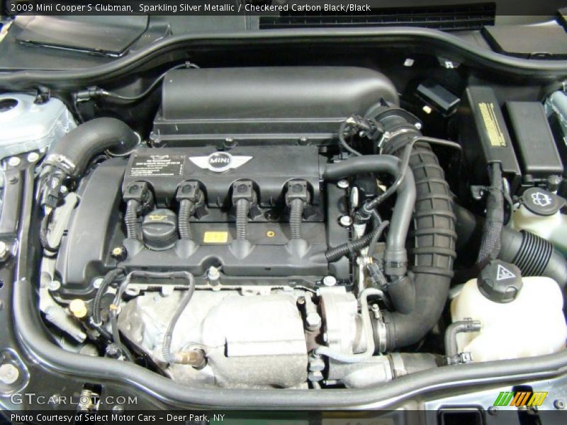 Sparkling Silver Metallic / Checkered Carbon Black/Black 2009 Mini Cooper S Clubman