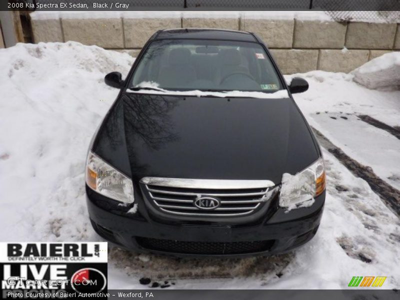 Black / Gray 2008 Kia Spectra EX Sedan