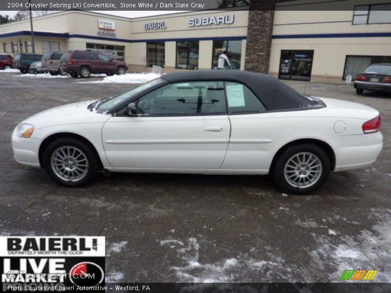 Stone White / Dark Slate Gray 2004 Chrysler Sebring LXi Convertible