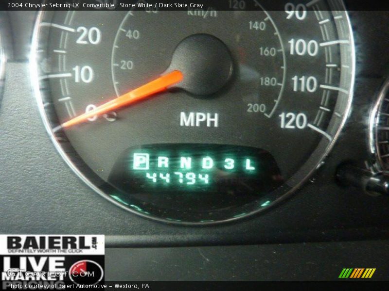 Stone White / Dark Slate Gray 2004 Chrysler Sebring LXi Convertible