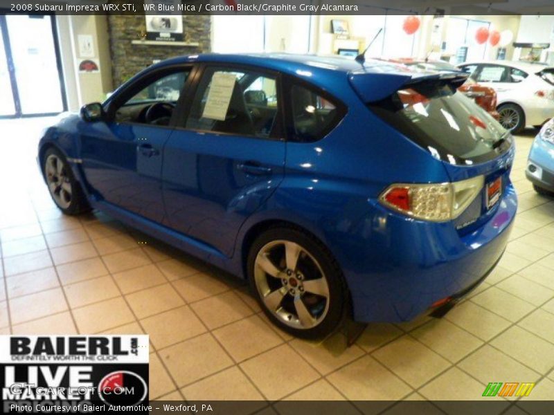 WR Blue Mica / Carbon Black/Graphite Gray Alcantara 2008 Subaru Impreza WRX STi