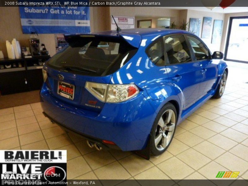 WR Blue Mica / Carbon Black/Graphite Gray Alcantara 2008 Subaru Impreza WRX STi