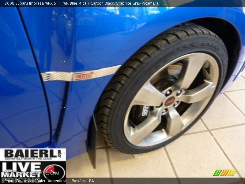 WR Blue Mica / Carbon Black/Graphite Gray Alcantara 2008 Subaru Impreza WRX STi