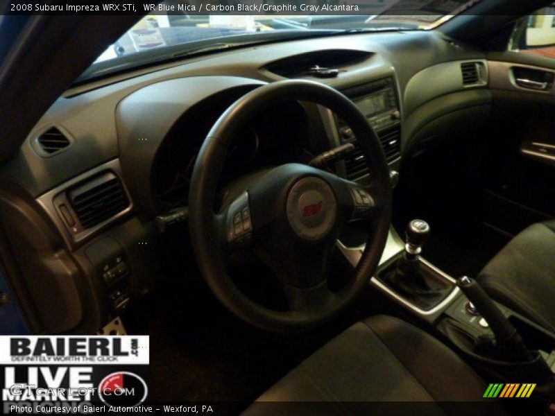 WR Blue Mica / Carbon Black/Graphite Gray Alcantara 2008 Subaru Impreza WRX STi