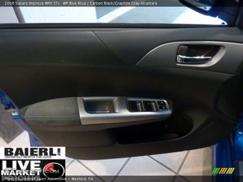 WR Blue Mica / Carbon Black/Graphite Gray Alcantara 2008 Subaru Impreza WRX STi