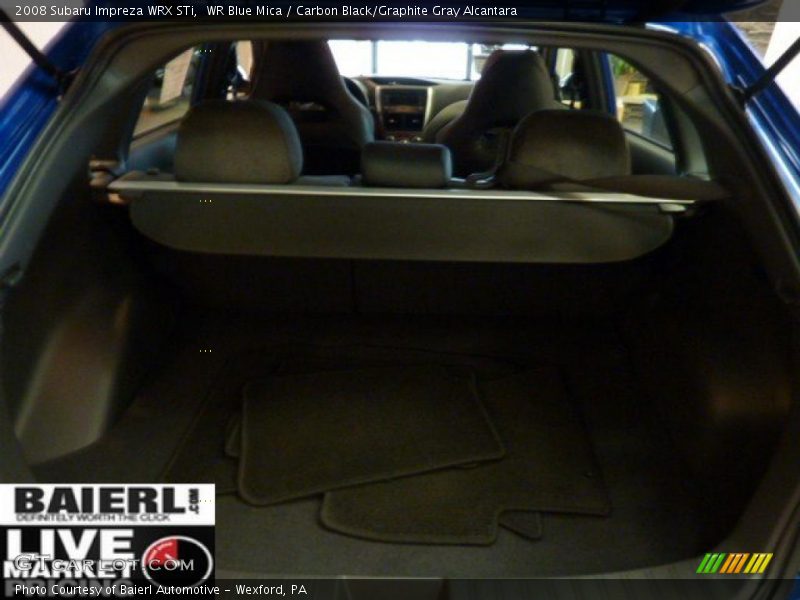 WR Blue Mica / Carbon Black/Graphite Gray Alcantara 2008 Subaru Impreza WRX STi