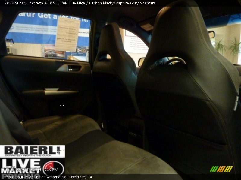 WR Blue Mica / Carbon Black/Graphite Gray Alcantara 2008 Subaru Impreza WRX STi