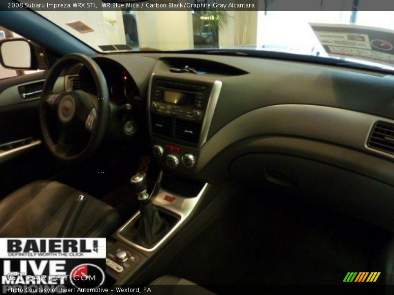 WR Blue Mica / Carbon Black/Graphite Gray Alcantara 2008 Subaru Impreza WRX STi