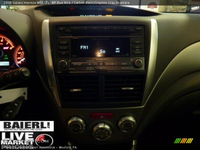 WR Blue Mica / Carbon Black/Graphite Gray Alcantara 2008 Subaru Impreza WRX STi