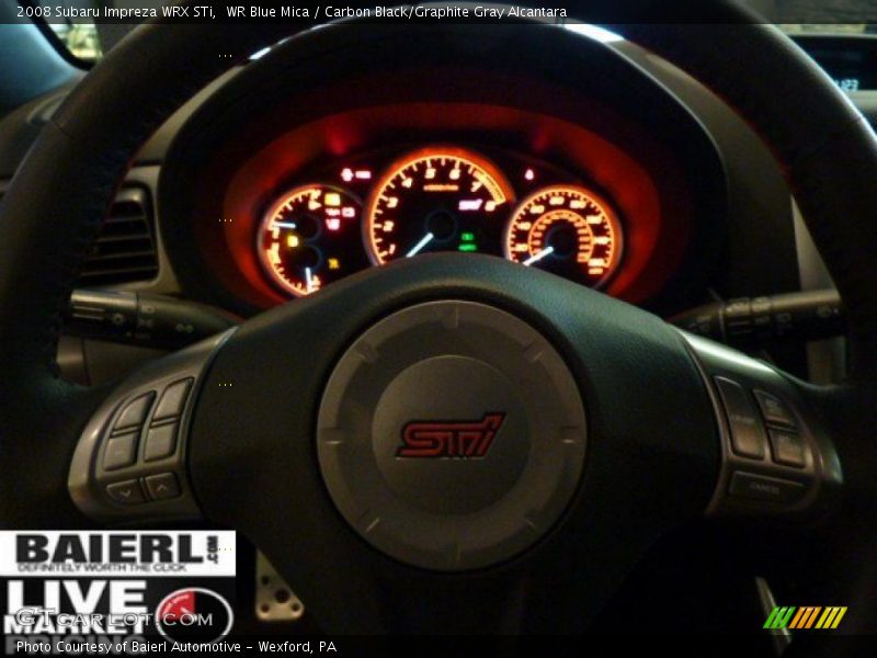 WR Blue Mica / Carbon Black/Graphite Gray Alcantara 2008 Subaru Impreza WRX STi