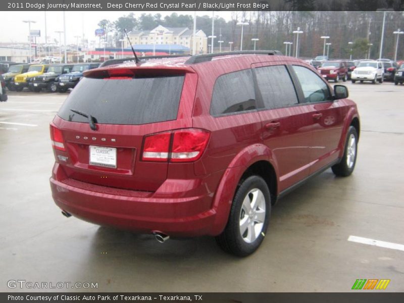 Deep Cherry Red Crystal Pearl / Black/Light Frost Beige 2011 Dodge Journey Mainstreet