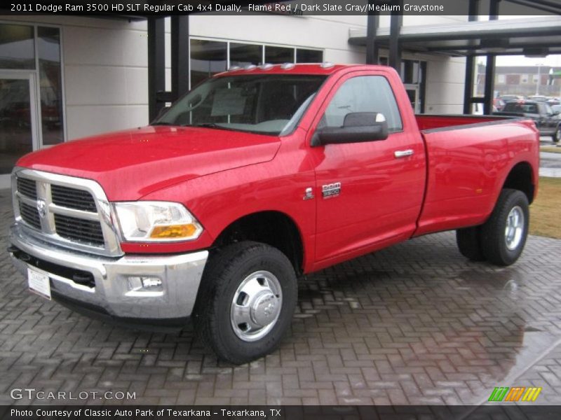 Front 3/4 View of 2011 Ram 3500 HD SLT Regular Cab 4x4 Dually