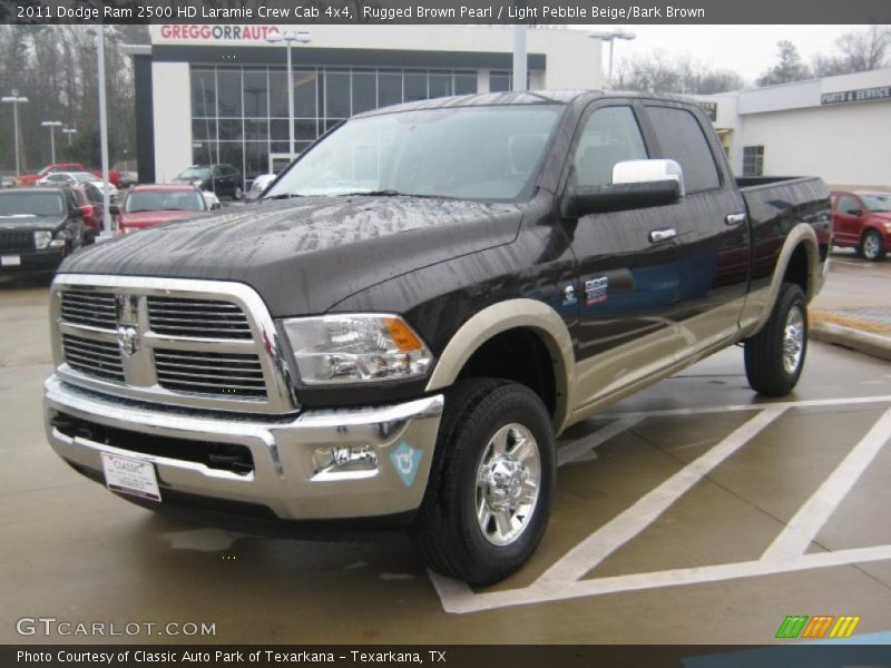 Rugged Brown Pearl / Light Pebble Beige/Bark Brown 2011 Dodge Ram 2500 HD Laramie Crew Cab 4x4