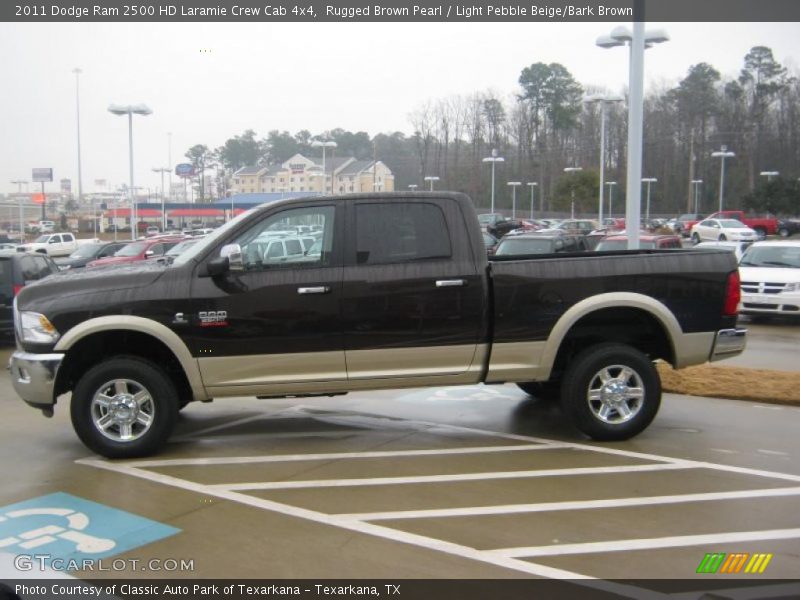 Rugged Brown Pearl / Light Pebble Beige/Bark Brown 2011 Dodge Ram 2500 HD Laramie Crew Cab 4x4