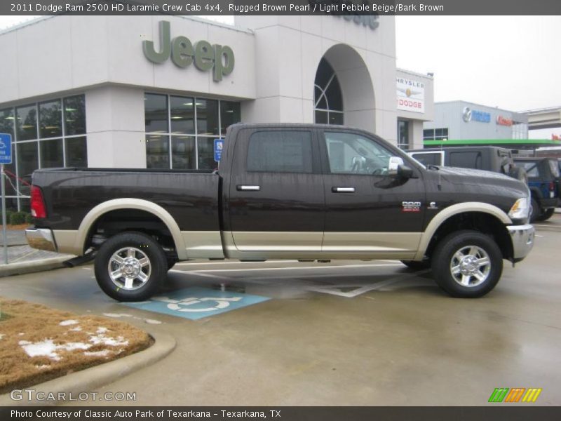 Rugged Brown Pearl / Light Pebble Beige/Bark Brown 2011 Dodge Ram 2500 HD Laramie Crew Cab 4x4