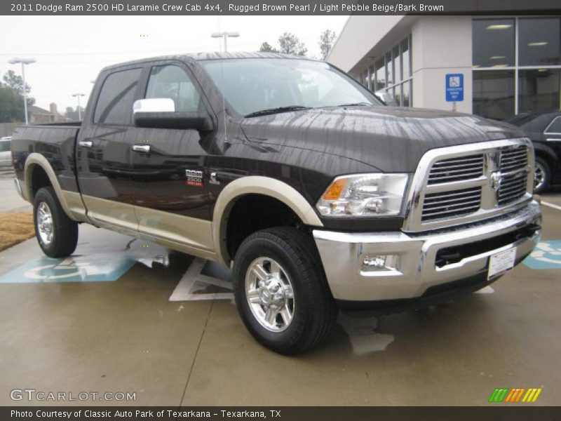 Rugged Brown Pearl / Light Pebble Beige/Bark Brown 2011 Dodge Ram 2500 HD Laramie Crew Cab 4x4