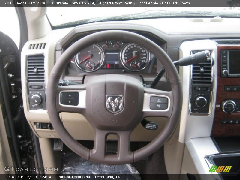 Rugged Brown Pearl / Light Pebble Beige/Bark Brown 2011 Dodge Ram 2500 HD Laramie Crew Cab 4x4
