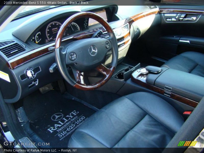 Black / Black 2009 Mercedes-Benz S 550 4Matic Sedan
