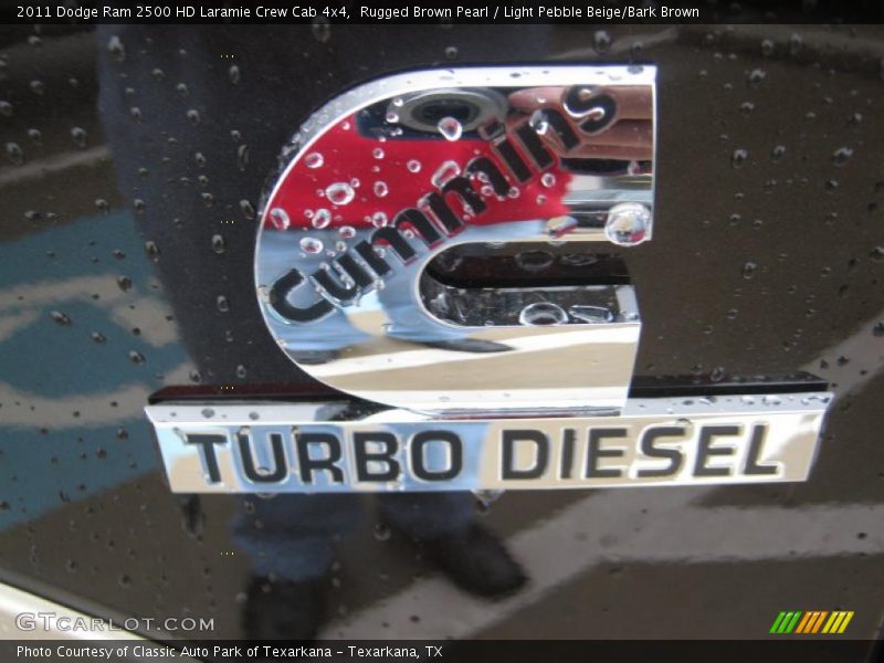 Rugged Brown Pearl / Light Pebble Beige/Bark Brown 2011 Dodge Ram 2500 HD Laramie Crew Cab 4x4