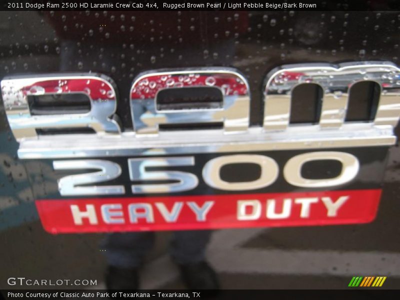 Rugged Brown Pearl / Light Pebble Beige/Bark Brown 2011 Dodge Ram 2500 HD Laramie Crew Cab 4x4
