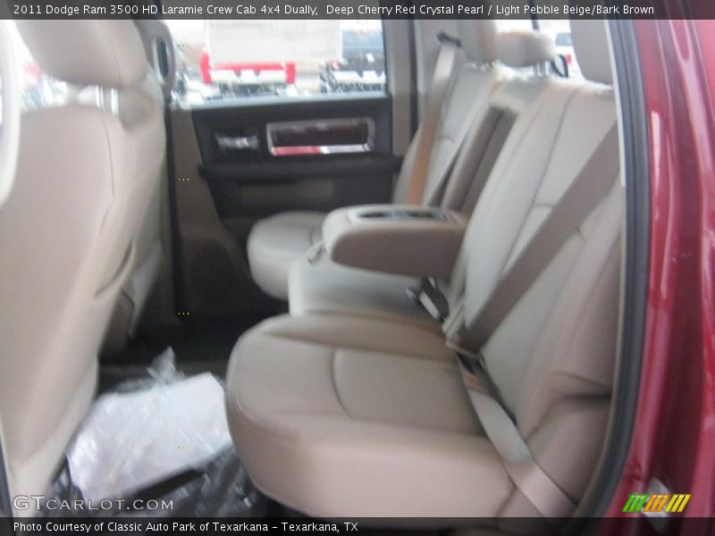 Deep Cherry Red Crystal Pearl / Light Pebble Beige/Bark Brown 2011 Dodge Ram 3500 HD Laramie Crew Cab 4x4 Dually